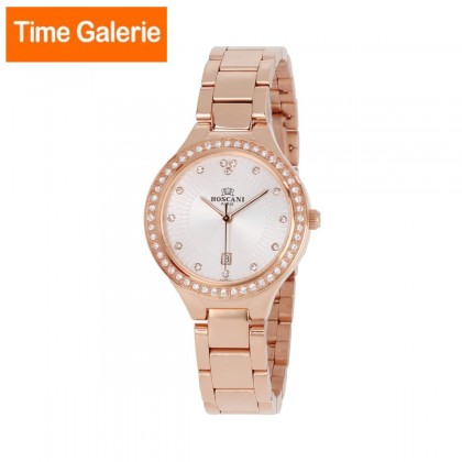 ROSCANI ROSWE76456 Stainless Rose Gold Strap White Dial Analog Women Watch